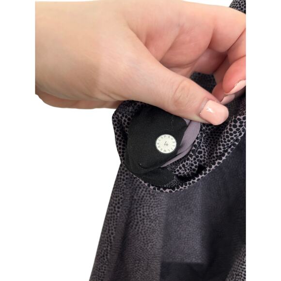 Lululemon Leggings Womens 4 Wunder Under Crop Disperse Dusky Lavender Black - Picture 3 of 3